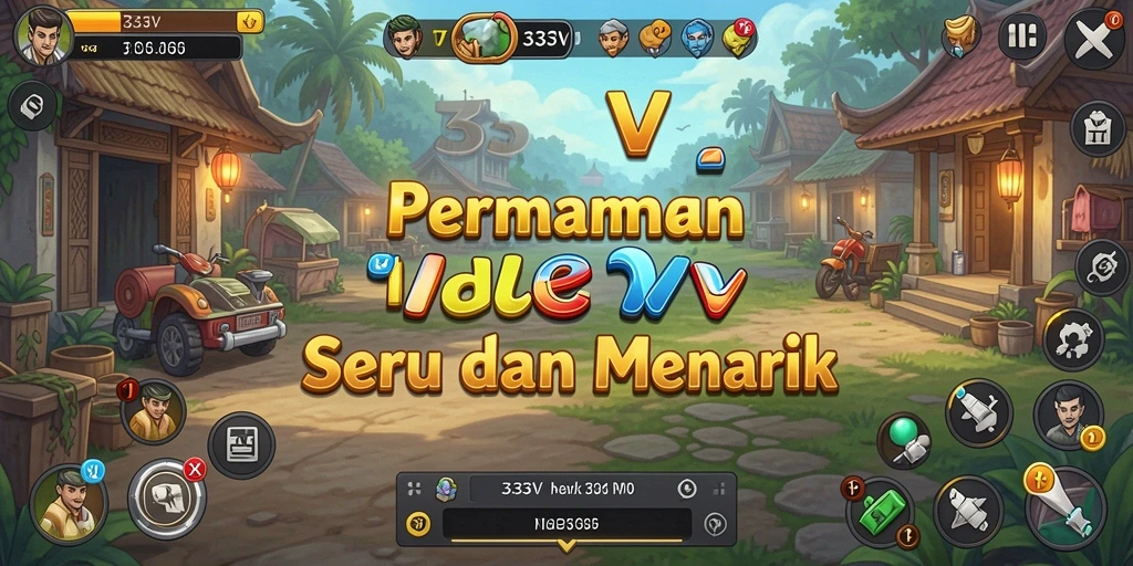 Tampilan gameplay utama 333V dengan elemen Idle yang menarik.