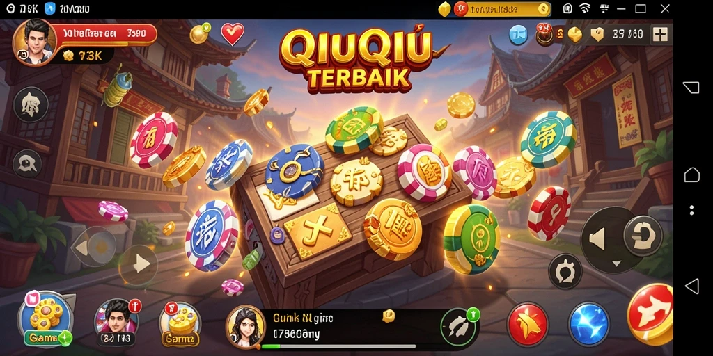 Screenshot utama 73K menampilkan gameplay QiuQiu yang seru.