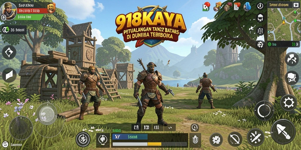 Tangkapan layar gameplay <strong>918KAYA</strong> yang menunjukkan eksplorasi dunia terbuka.