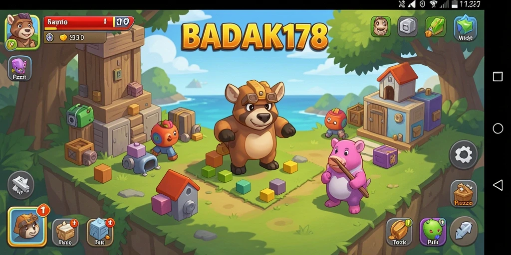 Tampilan gameplay BADAK178 yang menantang dan penuh warna.
