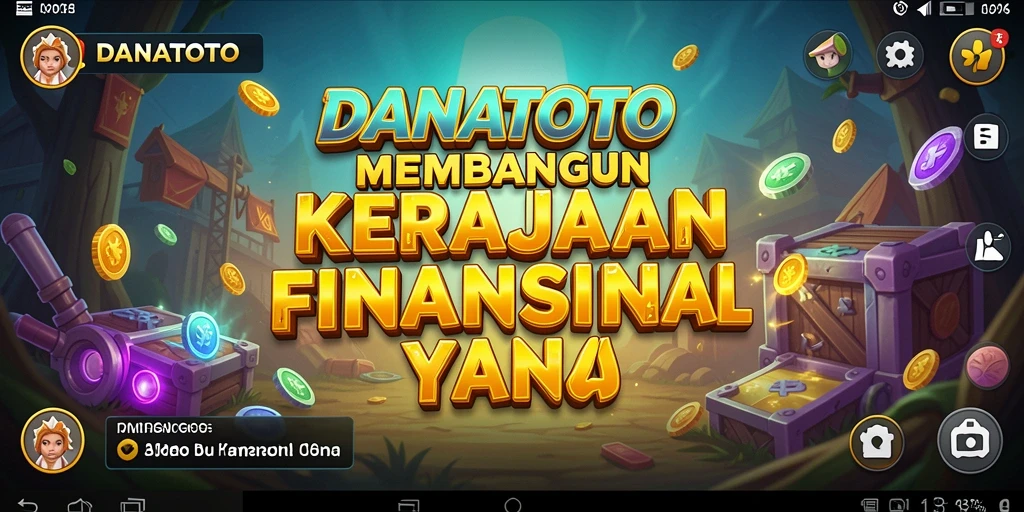 Screenshot gameplay DANATOTO menampilkan suasana bisnis yang kompetitif.