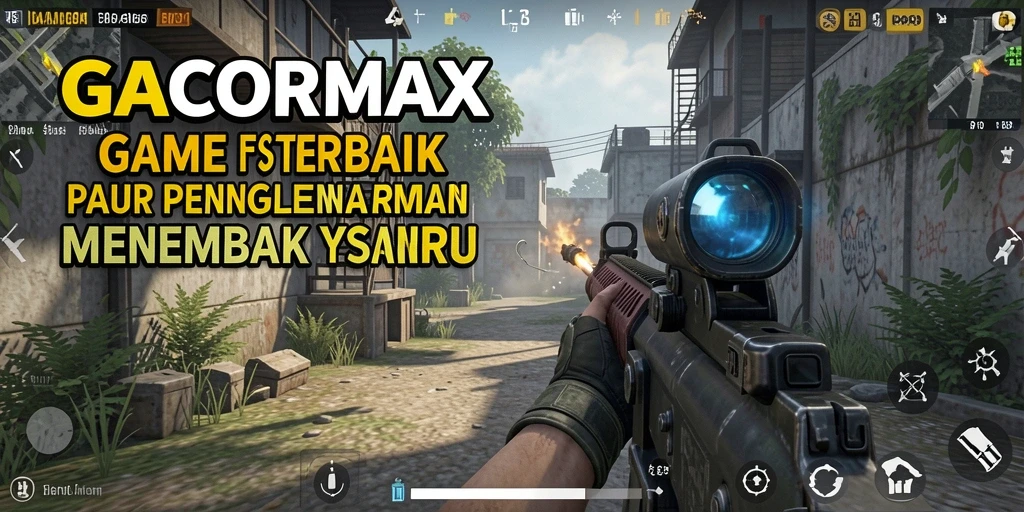Screenshot utama GACORMAX menampilkan aksi menembak yang intens dalam game FPS.