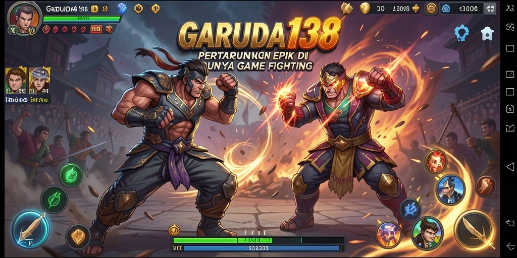 Tangkapan layar GARUDA138 menunjukkan pertarungan seru dengan karakter yang mendebarkan.