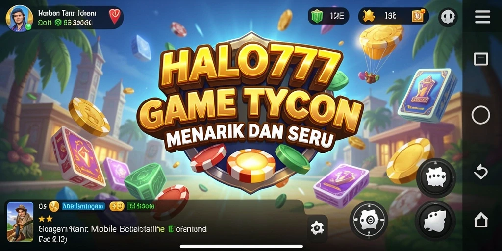 Screenshot gameplay HALO777 menampilkan keseruan dalam membangun kerajaan bisnis.