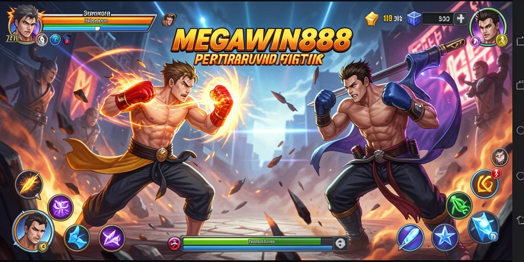 Tampilan gameplay seru dan adrenalin dari MEGAWIN888.