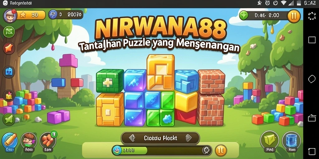 Tampilan puzzle menantang dalam permainan NIRWANA88.