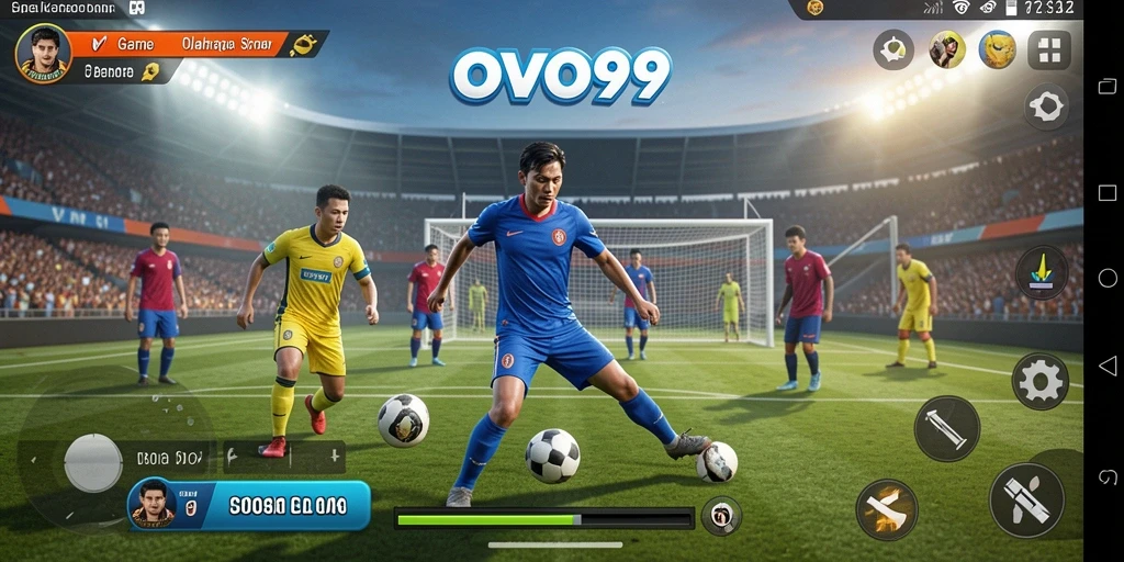 Gameplay OVO99 dengan grafik menawan di arena olahraga.