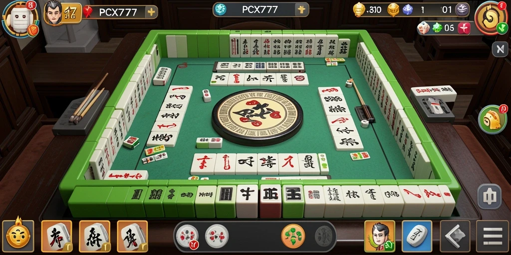 Gameplay PCX777 menampilkan pengalaman Mahjong seru dan kompetitif.