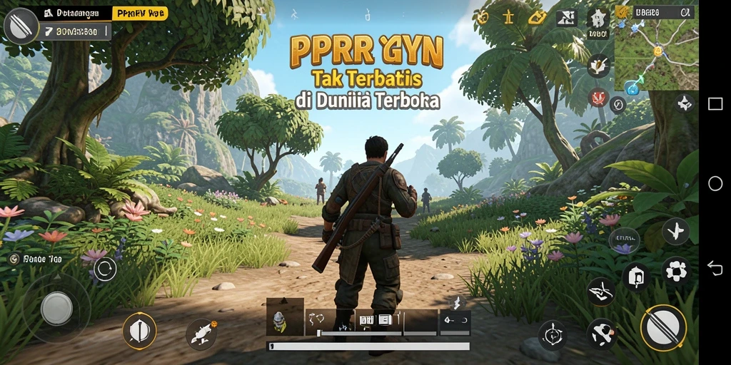 Screenshot gameplay PPRRYY menampilkan aksi seru di dunia terbuka.