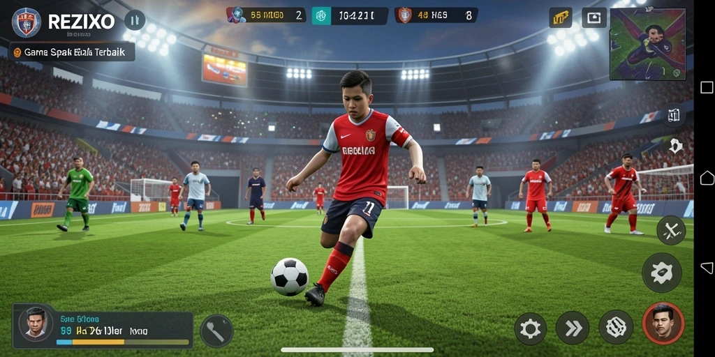 Tampilan aksi gameplay yang seru di REZIXO.