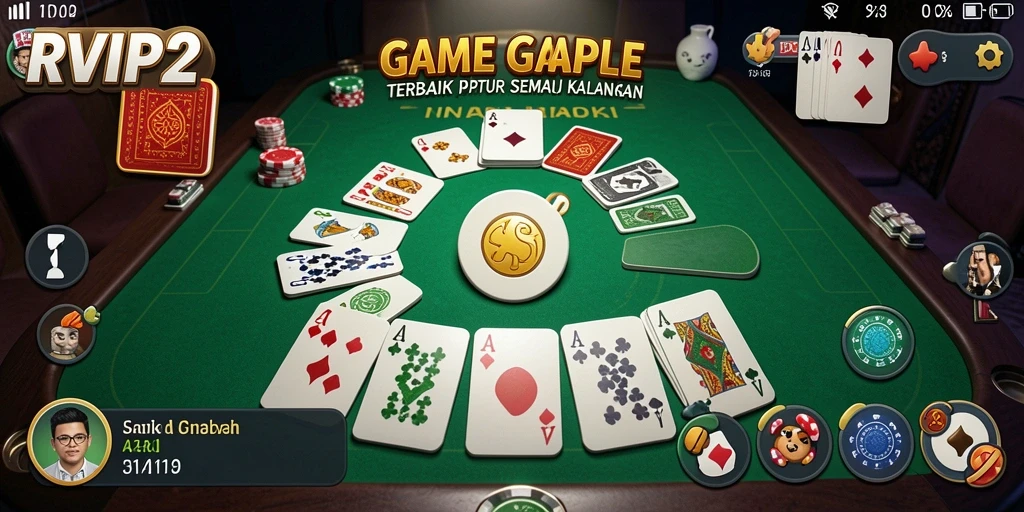 Tampilan gameplay Gaple yang menarik dan interaktif.