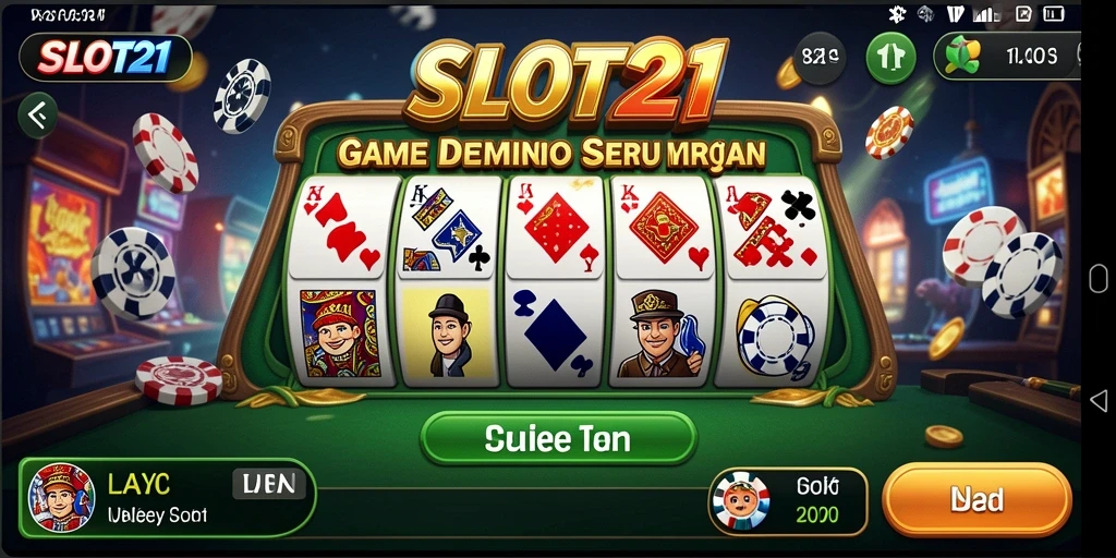 Tampilan gameplay seru di SLOT21 dengan banyak aksi domino.