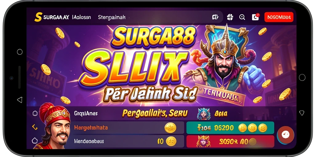 Tampilan gameplay yang mendebarkan di SURGA88 dengan berbagai tema Slot.