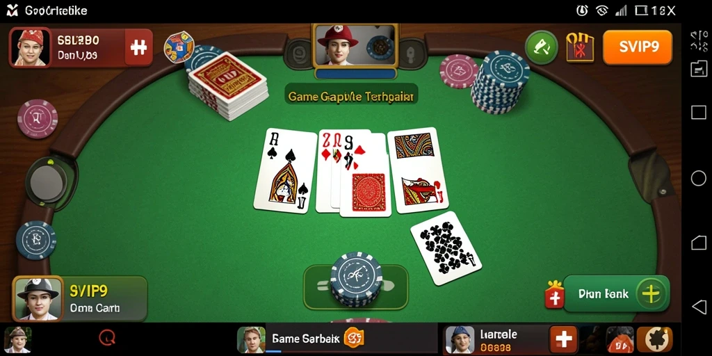 Tampilan screenshot SVIP9 dengan gameplay Gaple yang menarik.