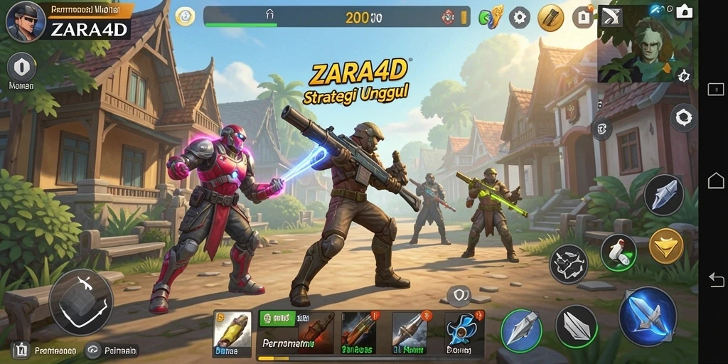 Tampilan gameplay yang menegangkan dan penuh strategi di ZARA4D.