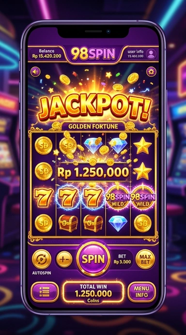 Tampilan antarmuka 98spin yang intuitif.